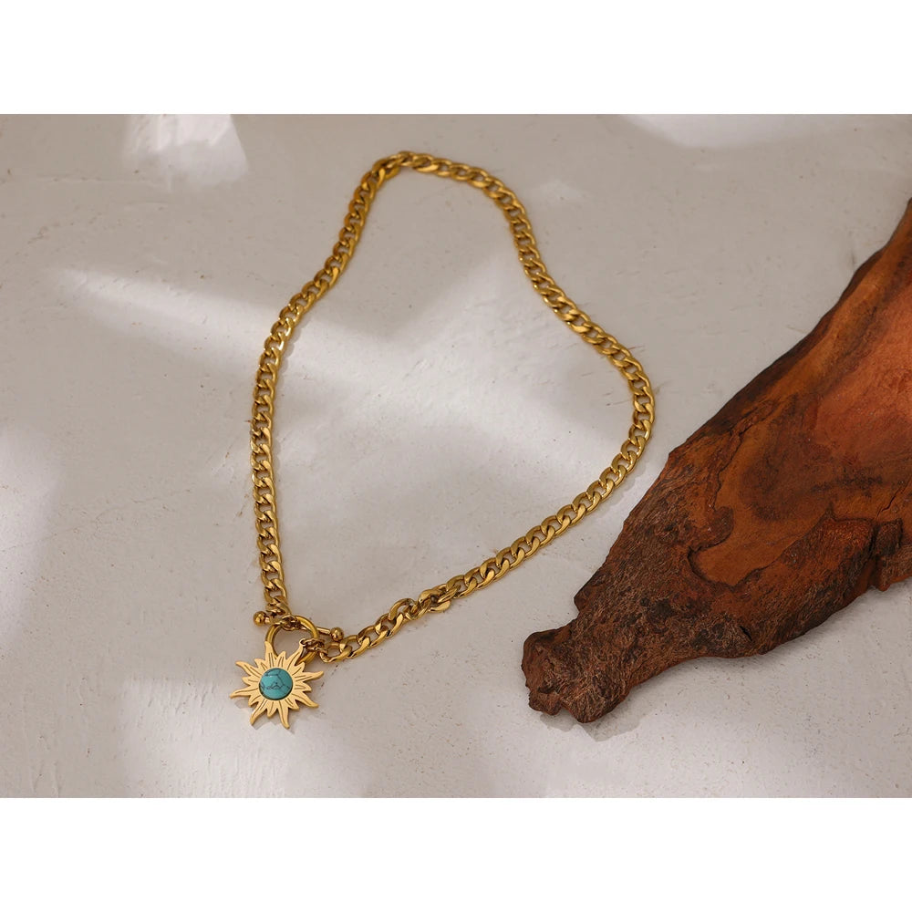 Gold Sunflower Necklace