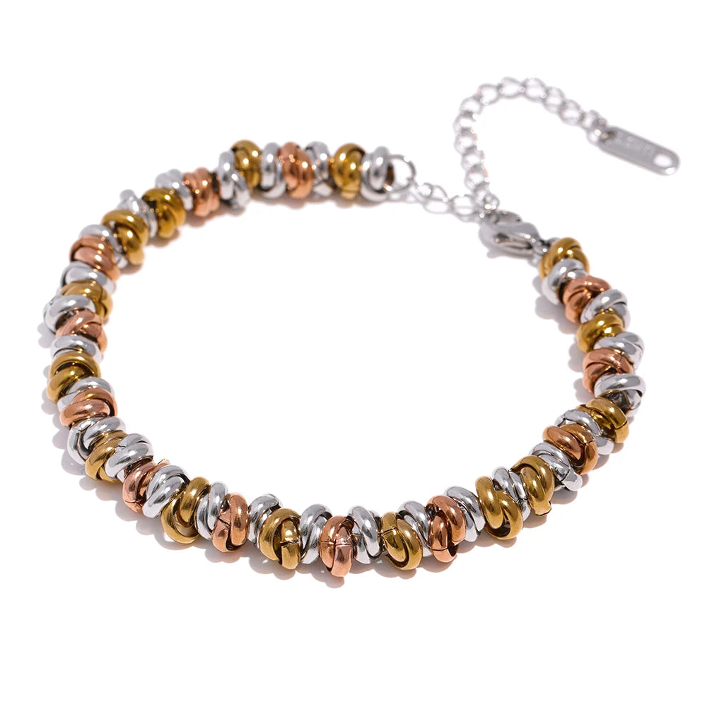 Yhpup Stainless Steel Chain Thick Bangle Bracelet Waterproof Jewelry Statement Metal браслеты на руку женкие Girls Gift