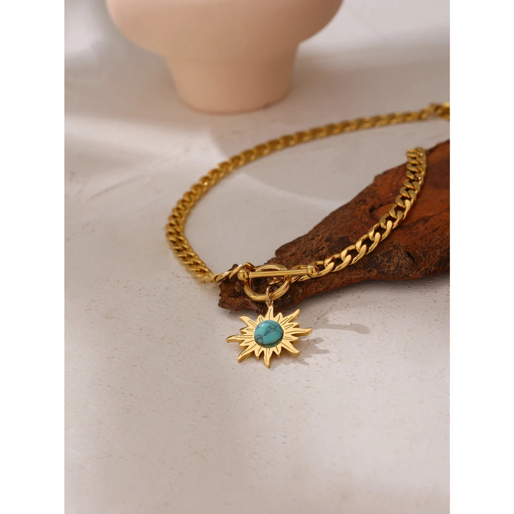 Gold Sunflower Necklace