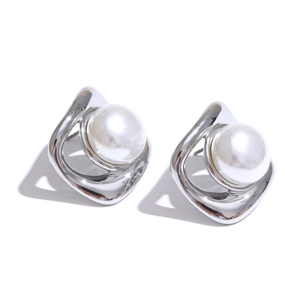 Yhpup New Design Fashion High Quality Stud Earrings Chic Waterproof Allergy Prevention Temperament Korean Style Jewelry Women