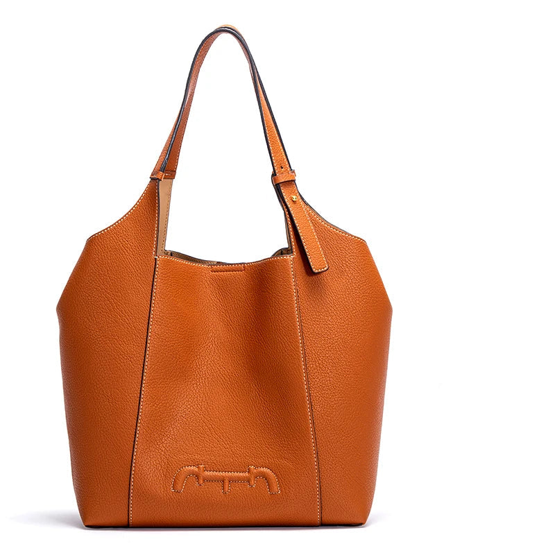Retro Fashion Women's New Solid Color Shoulder Bag PU Material Versatile Commuter Women's Large Capacity Handbag