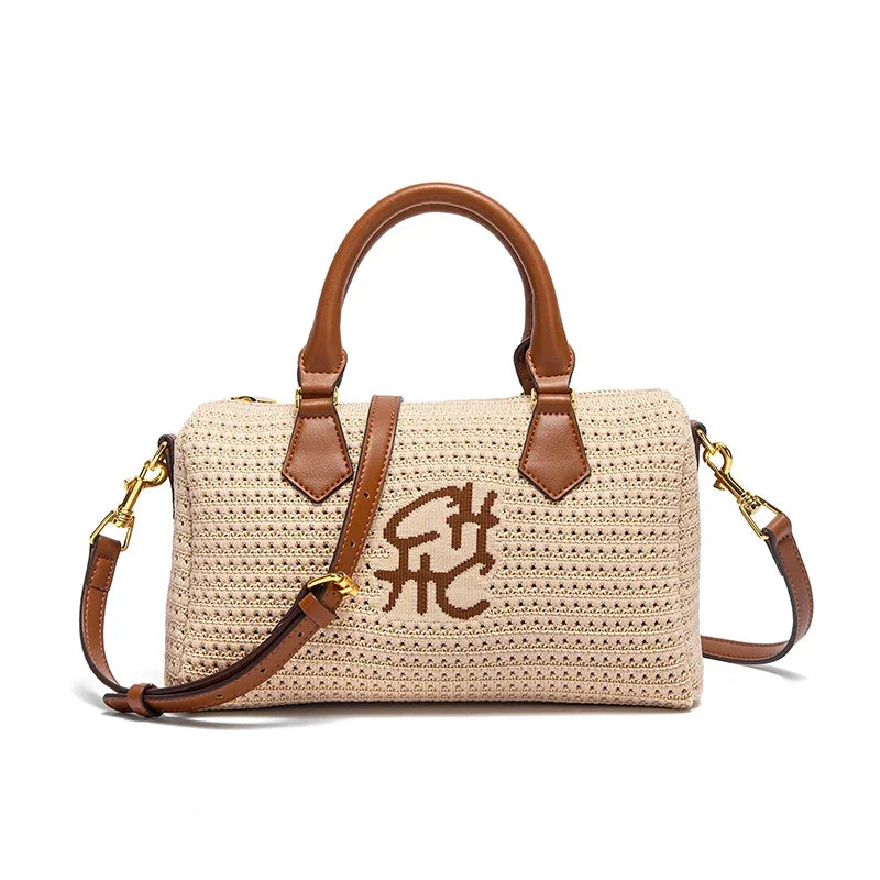 Travel Vacation Beach Bag Wallet Women's Shoulder Bag 2025 Summer New Fabric Handbag