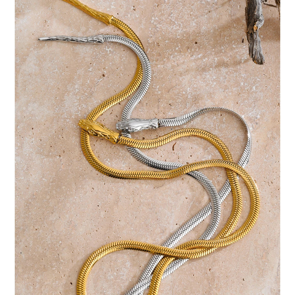 Yhpup Personalized Stainless Steel Snake Chain Adjustable Necklace Pendant Arrivals Popular Daily Jewelry Accessories