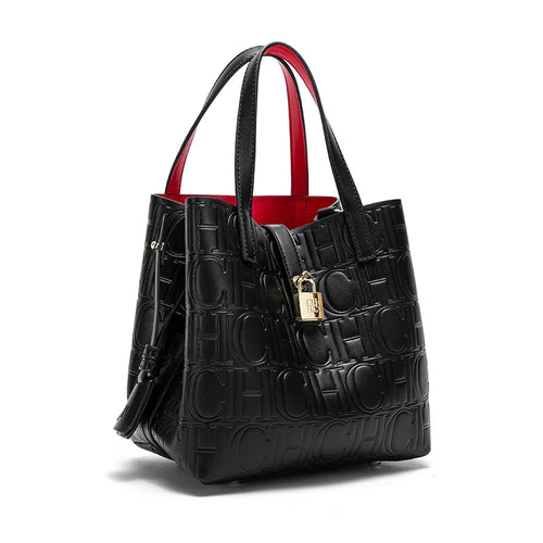 Classic Simple Solid Color Women's New 2024 Large Capacity Handbag Letter Element Women's Handbag