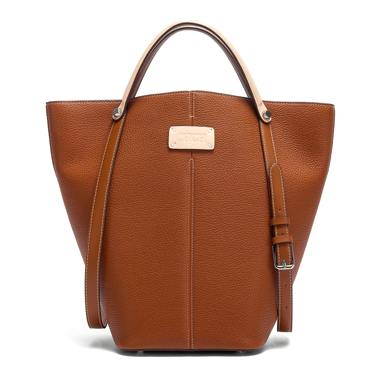 New Apricot Dual Use Handbag Simple Large Capacity Business Commuter Women's Tote Bag