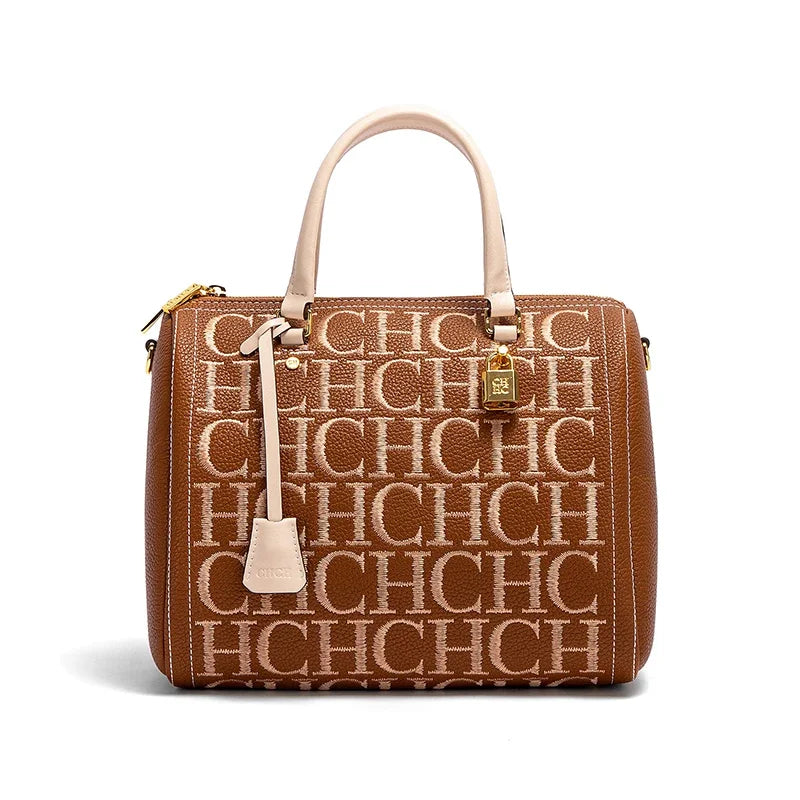 Large Capacity Business Commuter Women's Shoulder Bag Crossbody Bag Vintage Classic Letter Design Solid Color Women's Bag