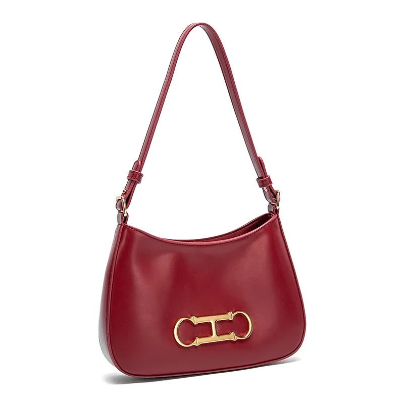 Pure Colour Design Fashion Classic Women's New Shoulder Bag Retro Style Leisure Simple Hundred Women's Handbag