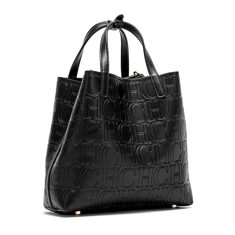 =Classic Retro Style Women's Fashion Handbag Pure Colour Simple Design Large Capacity Exquisite Versatile