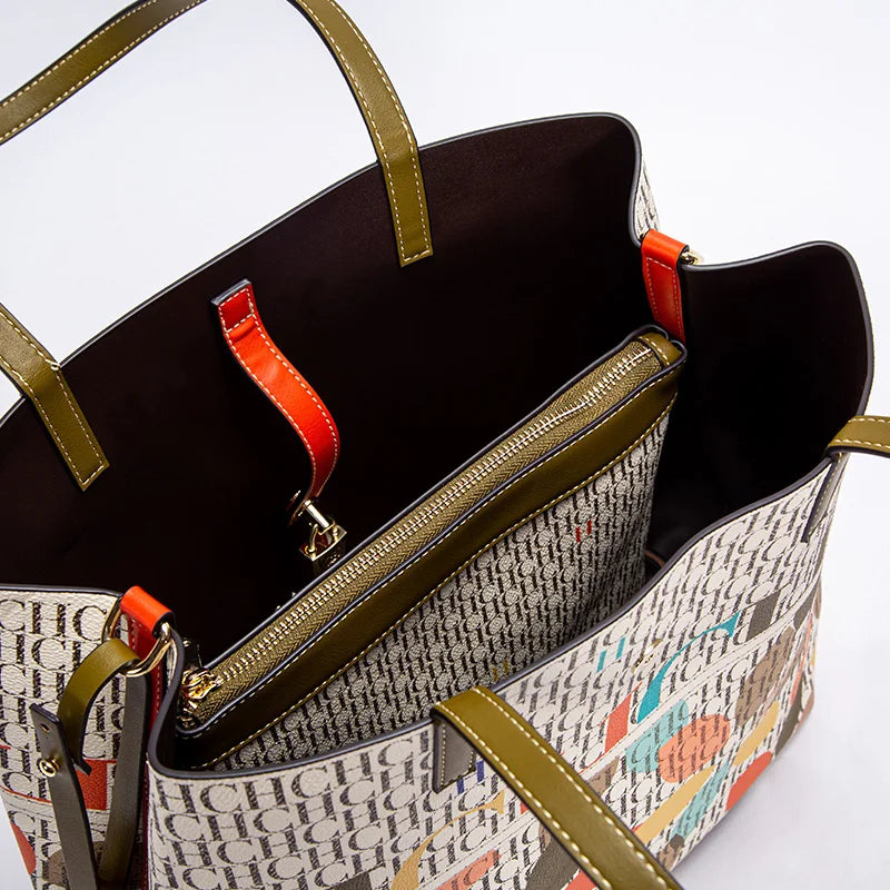 Retro Large Capacity Shoulder Bag for Women's Work 2024 Seasons New Leisure Personalized Tote Bag Fashion Underarm Bag
