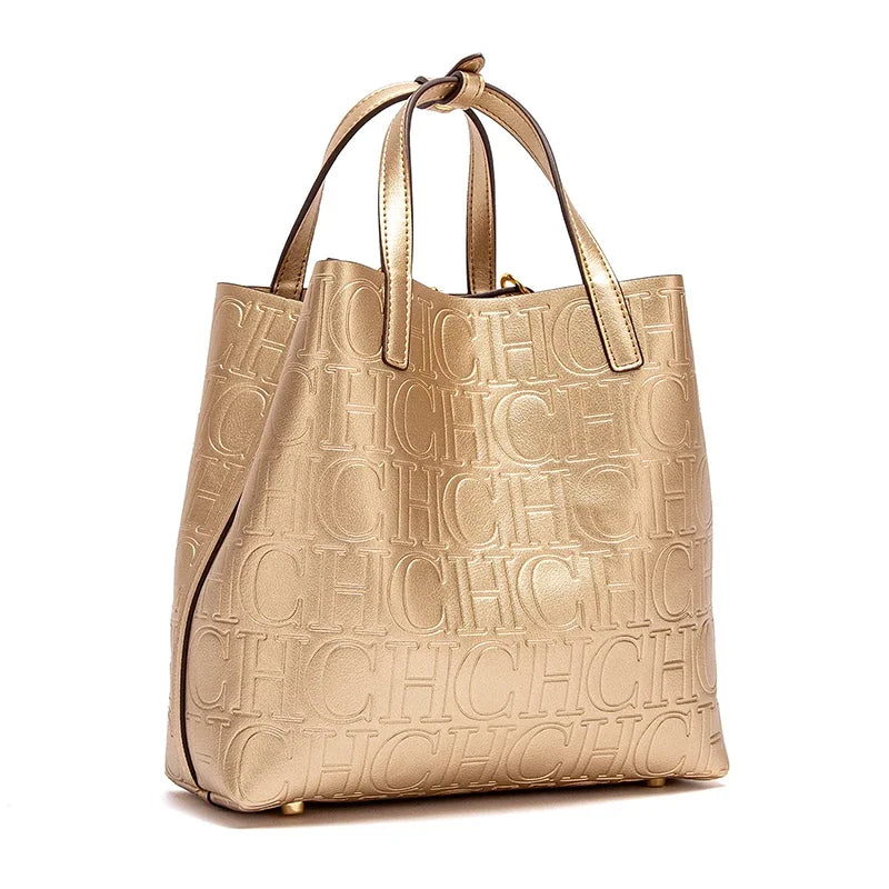 =Classic Retro Style Women's Fashion Handbag Pure Colour Simple Design Large Capacity Exquisite Versatile