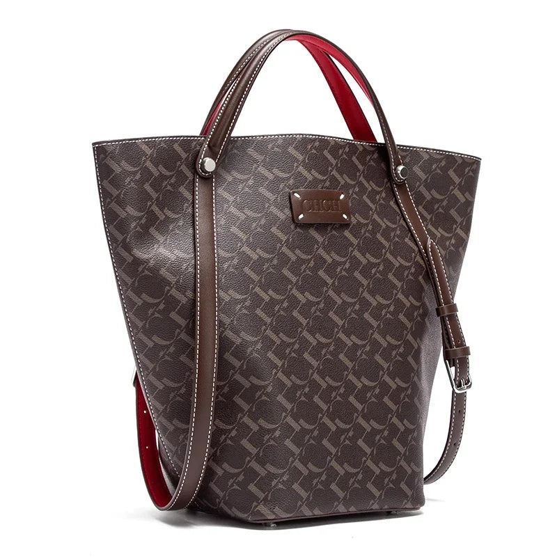 Adjustable Straps Textured Craftsmanship Meets Everyday Durability Elevate Urban Minimalism With Dual-Tone Leather Tote