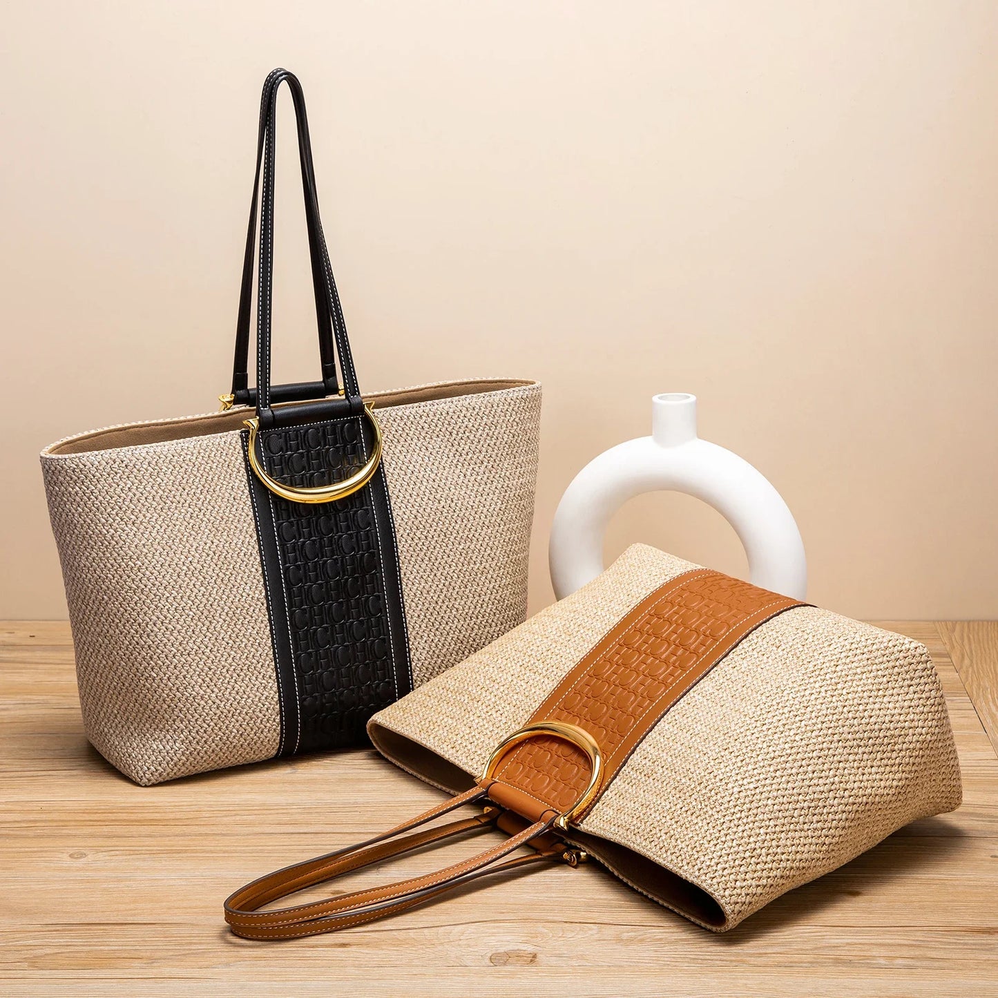 Women's Vacation Beach Bag Storage Bag Women's Tote Bag New Large Capacity Brand Grass Weaving High Quality Handbag
