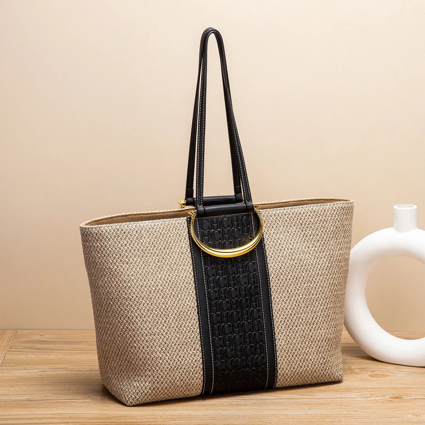 Women's Vacation Beach Bag Storage Bag Women's Tote Bag New Large Capacity Brand Grass Weaving High Quality Handbag
