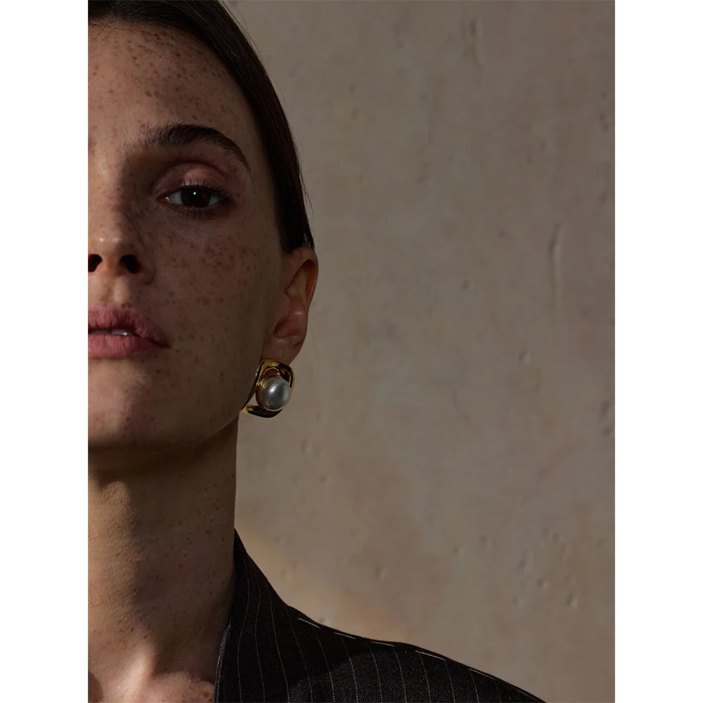 Yhpup New Design Fashion High Quality Stud Earrings Chic Waterproof Allergy Prevention Temperament Korean Style Jewelry Women