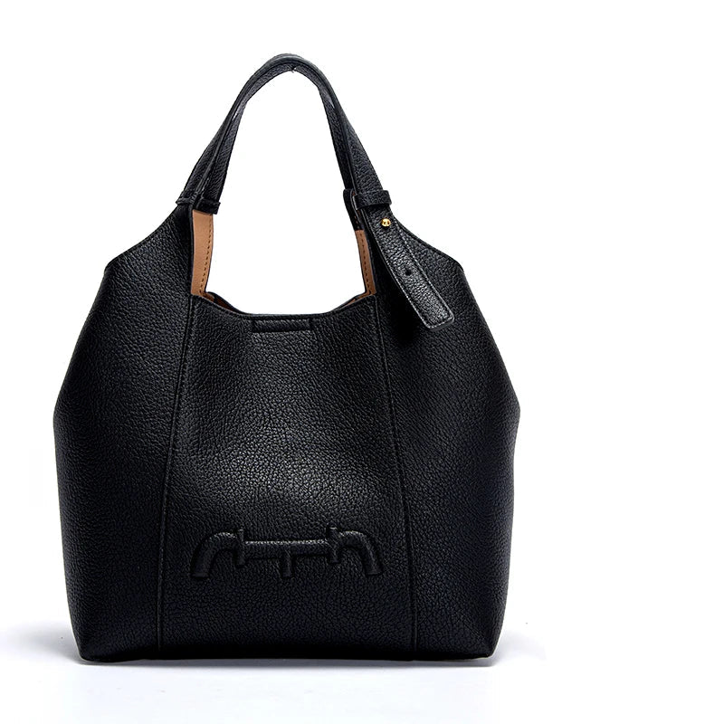 Retro Style Women's New 2024 Solid Color Shoulder Bag Versatile Commuter Women's Large Capacity Handbag