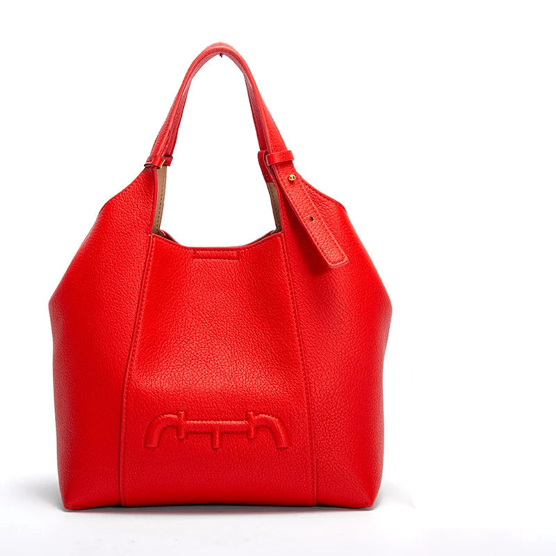 Retro Style Women's New 2024 Solid Color Shoulder Bag Versatile Commuter Women's Large Capacity Handbag
