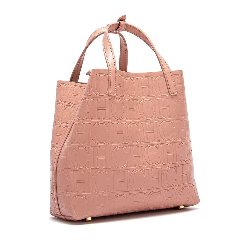 =Classic Retro Style Women's Fashion Handbag Pure Colour Simple Design Large Capacity Exquisite Versatile