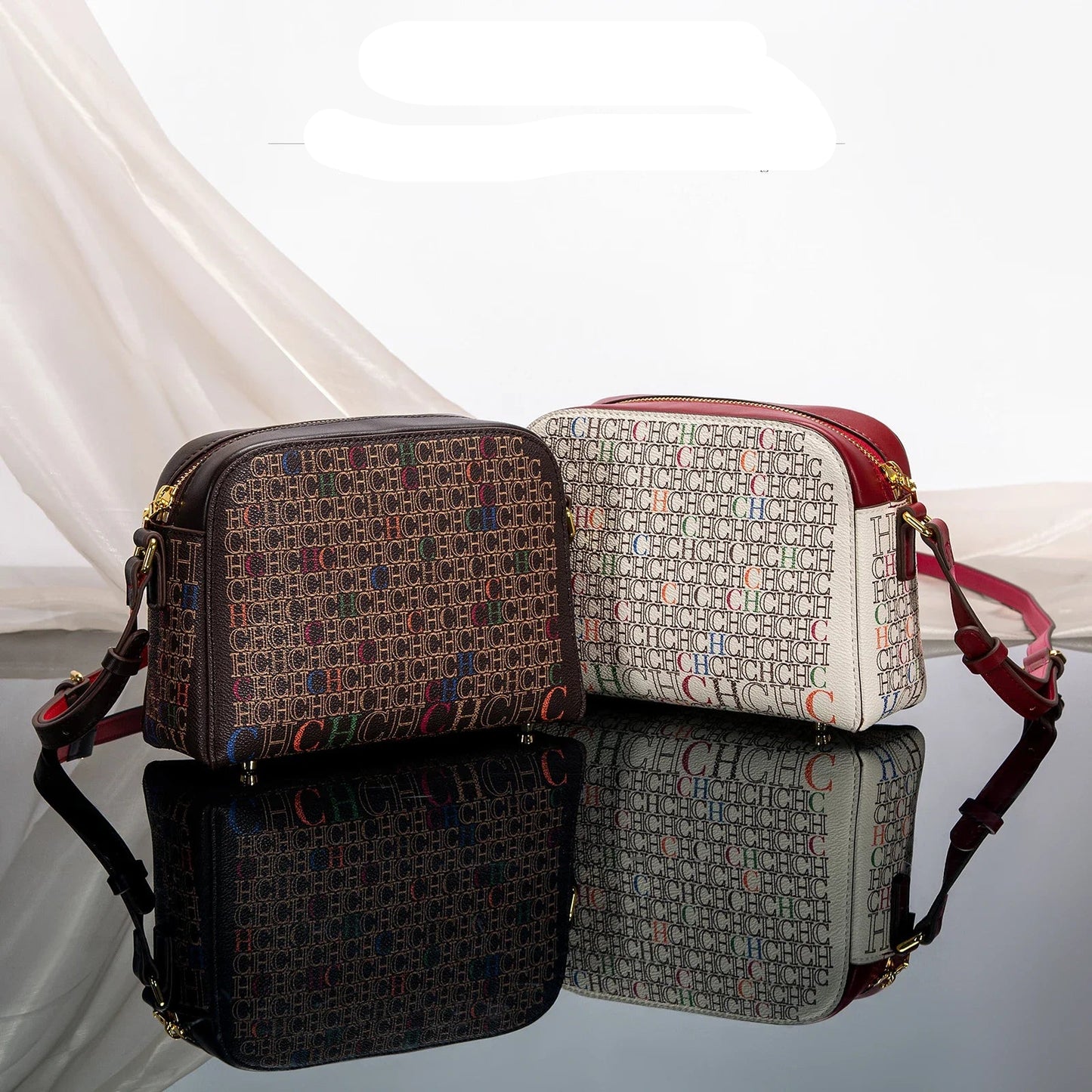 Classic Luxury Women's Handbag Square PVC Printed Shoulder Bag Fashionable Women's Designer Women's Bag