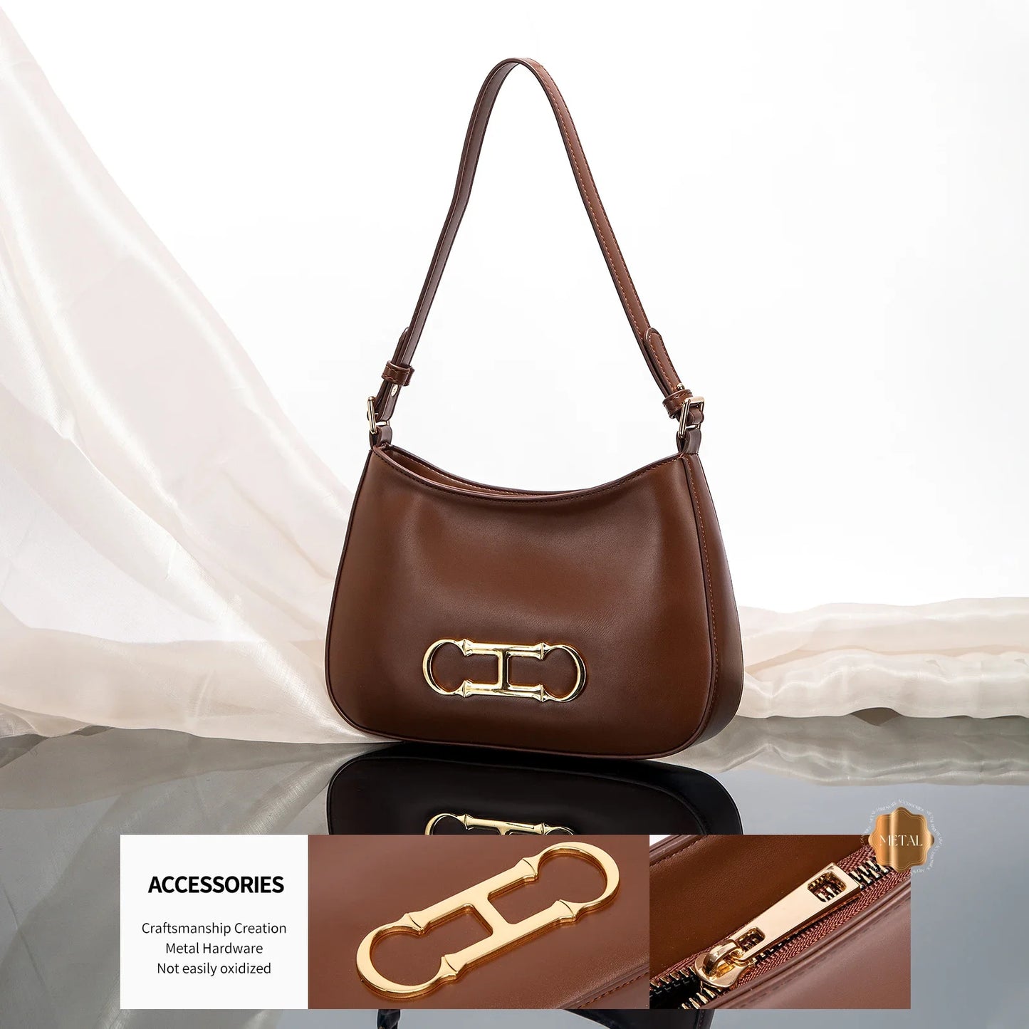Pure Colour Design Fashion Classic Women's New Shoulder Bag Retro Style Leisure Simple Hundred Women's Handbag