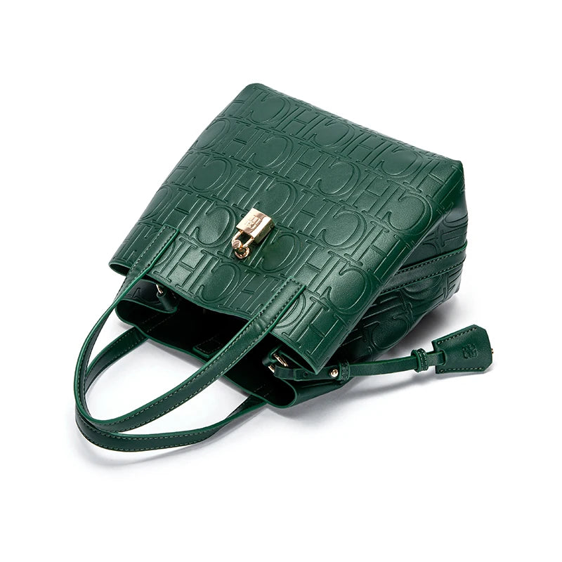 Classic Simple Solid Color Women's New 2024 Large Capacity Handbag Letter Element Women's Handbag