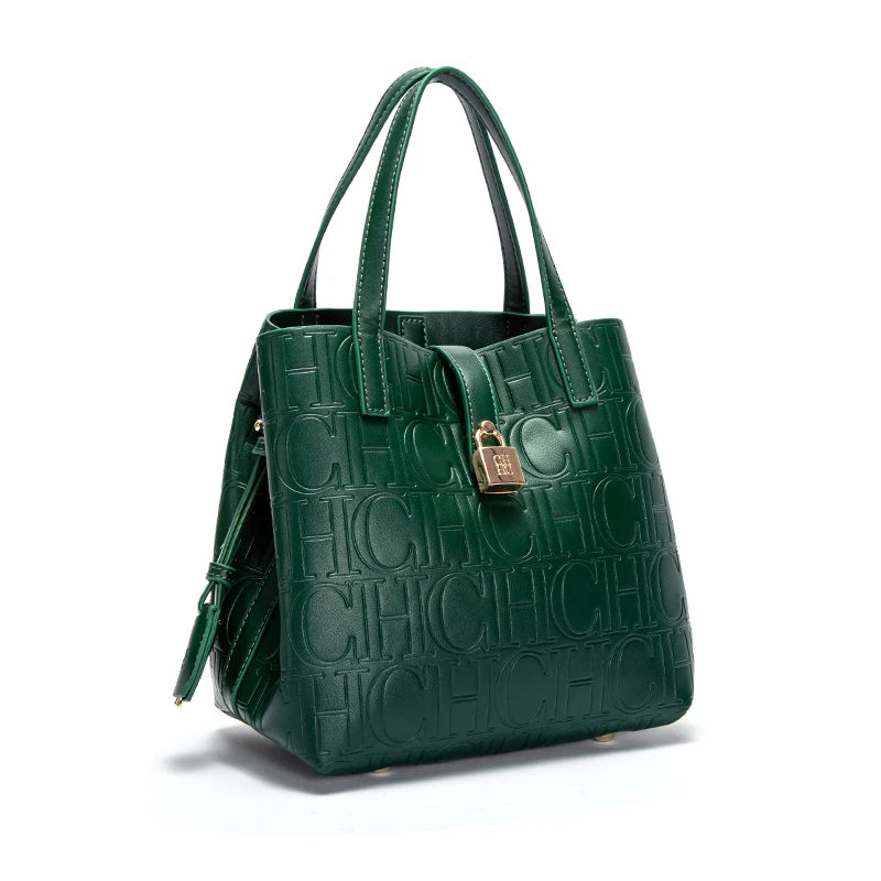 Classic Simple Solid Color Women's New 2024 Large Capacity Handbag Letter Element Women's Handbag