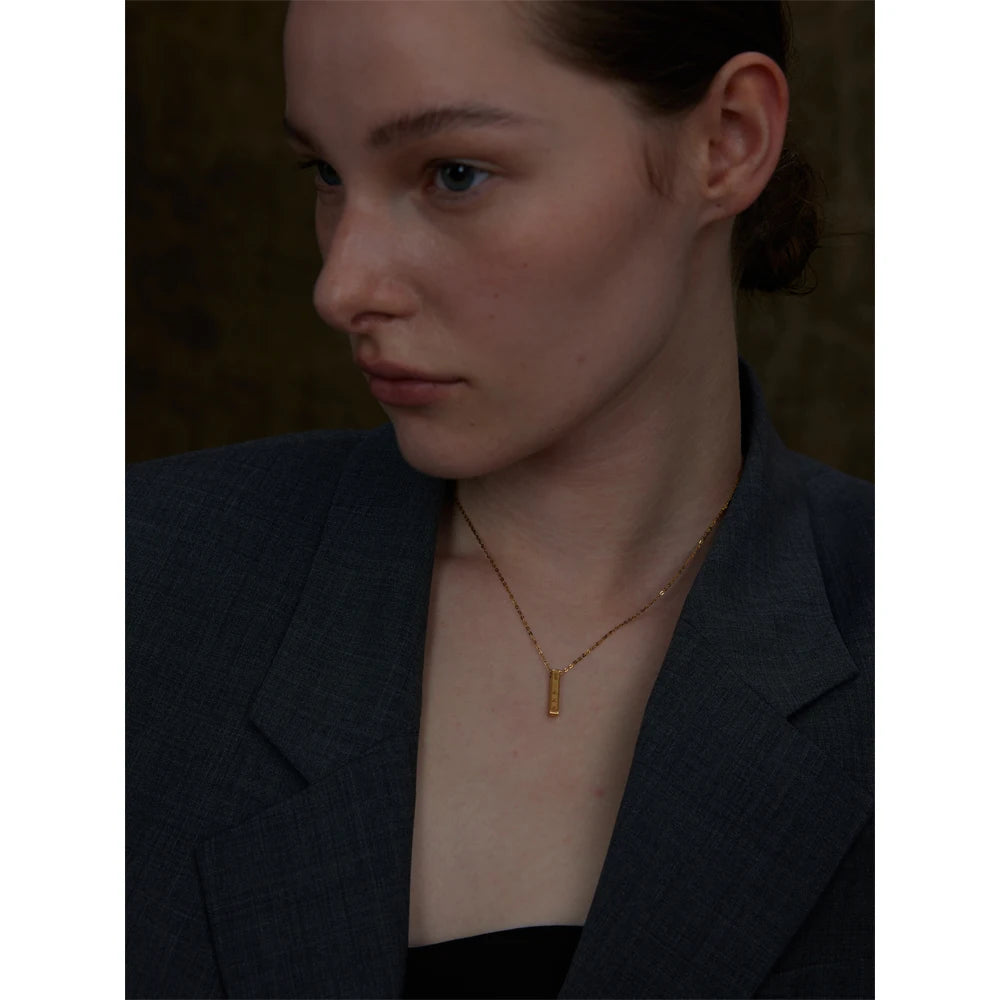 Yhpup China Words Lucky Auspicious Wishes Pendant Necklace for Self & Sister Friends Gift 316L Stainless Steel Cast Waterproof