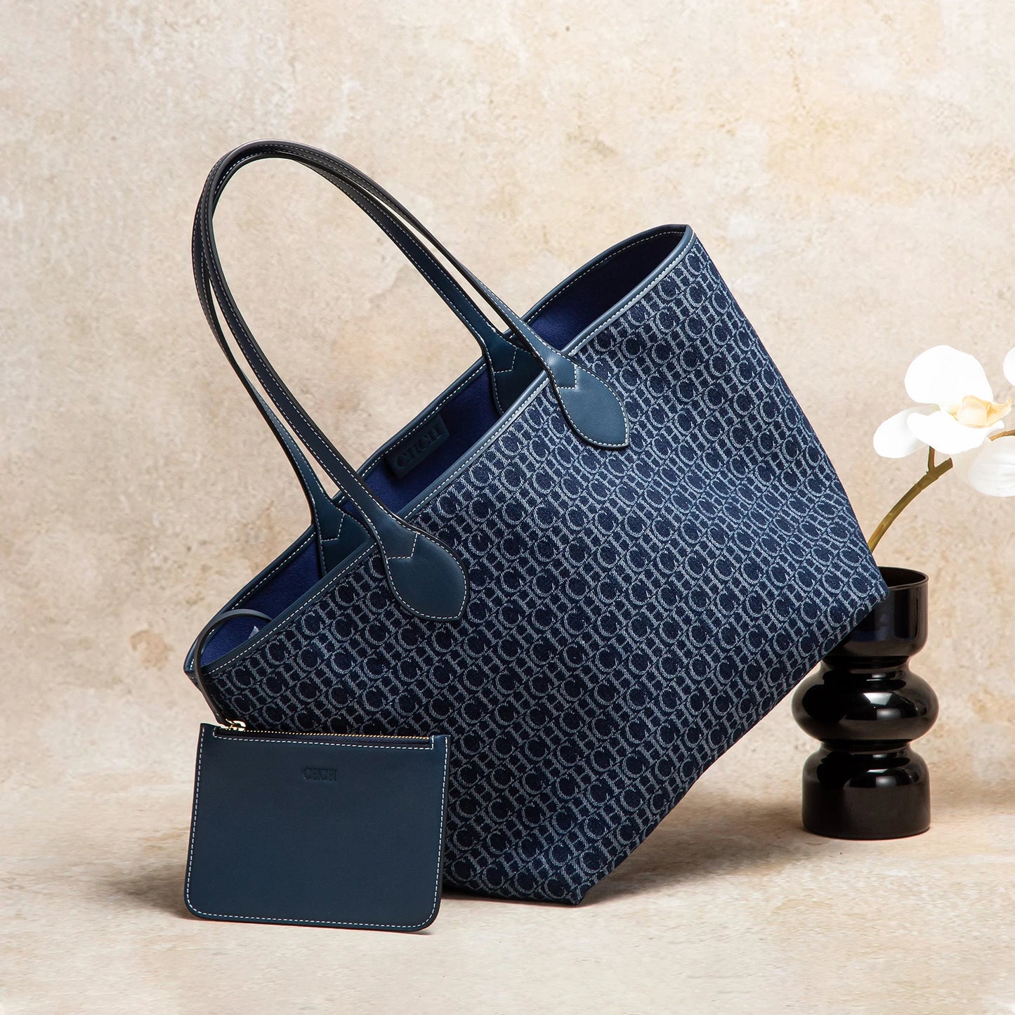 New Large Capacity Tote Bag Geometric Elegance Meets Dual-Tone Utility Versatile Double Sided Color Blocking Handbag