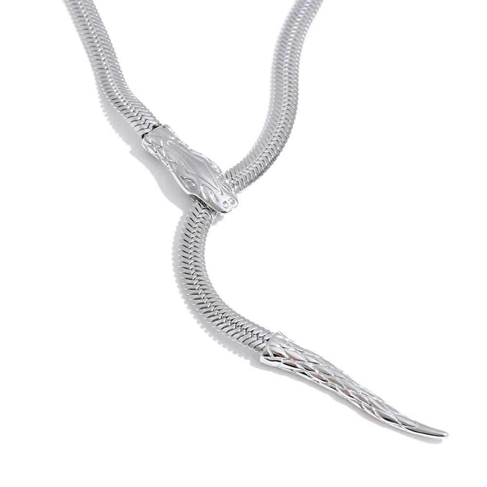 Yhpup Personalized Stainless Steel Snake Chain Adjustable Necklace Pendant Arrivals Popular Daily Jewelry Accessories
