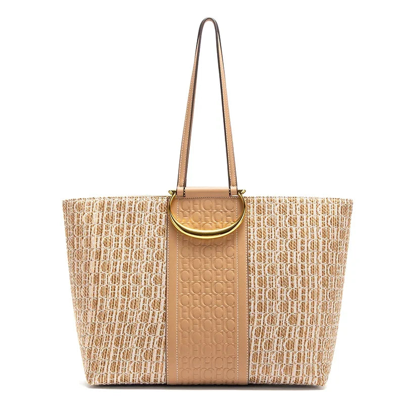 Women's Vacation Beach Bag Storage Bag Women's Tote Bag New Large Capacity Brand Grass Weaving High Quality Handbag