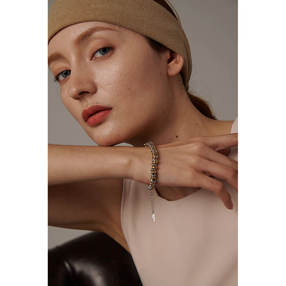 Yhpup Stainless Steel Chain Thick Bangle Bracelet Waterproof Jewelry Statement Metal браслеты на руку женкие Girls Gift