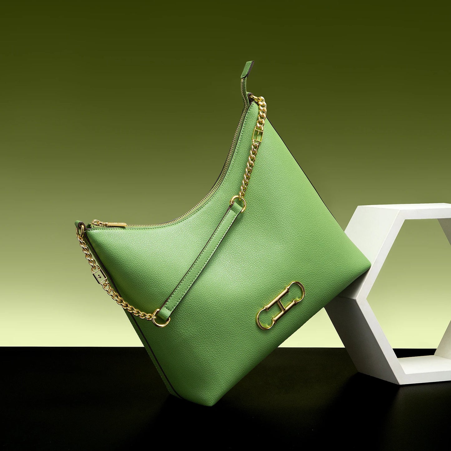 Spring New Light Green Handbag Simple Solid Color Commuter Storage Bag Women's Tote Bag