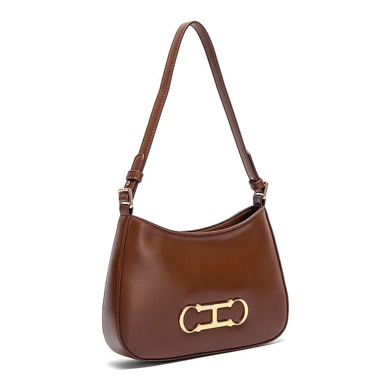 Pure Colour Design Fashion Classic Women's New Shoulder Bag Retro Style Leisure Simple Hundred Women's Handbag