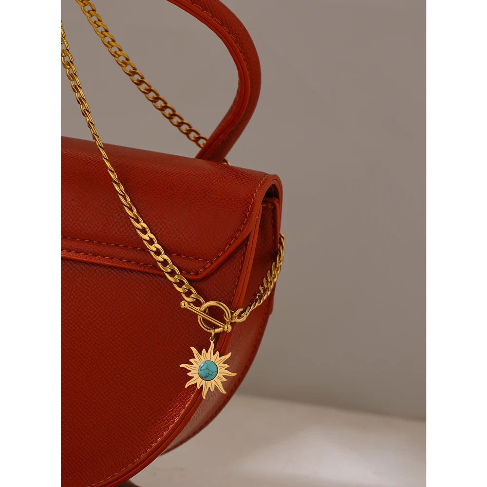 Gold Sunflower Necklace