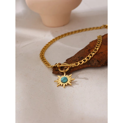 Gold Sunflower Necklace