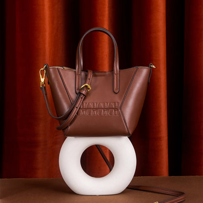 Fashion Women's Large Capacity Handbag 2025 Autumn New Multi Functional Solid Color Women's Shoulder Bag