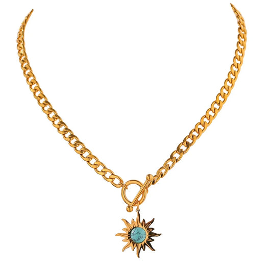 Gold Sunflower Necklace