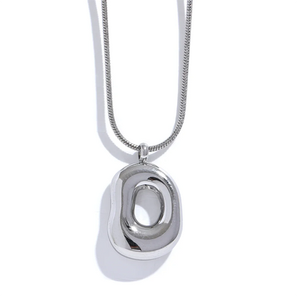 Yhpup 316l Stainless Steel Geometry Hollow Pendant Necklace Fashion Metal Charm Waterproof Cast Pvd Plated Jewelry Gift