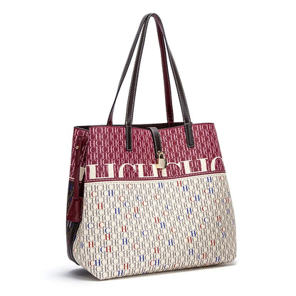 Retro Large Capacity Shoulder Bag for Women's Work 2024 Seasons New Leisure Personalized Tote Bag Fashion Underarm Bag