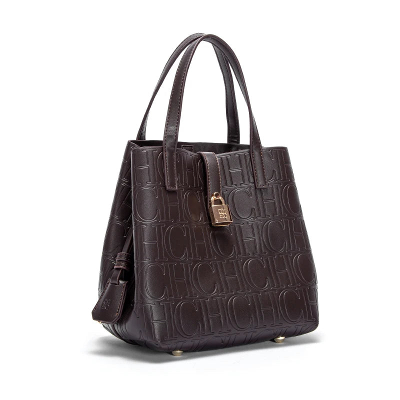 Classic Simple Solid Color Women's New 2024 Large Capacity Handbag Letter Element Women's Handbag