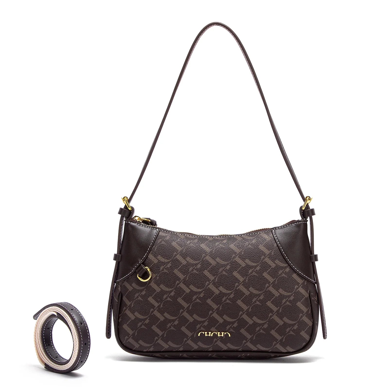 Summer New Simple Crescent Bag 2025 Women's Shoulder Bag with Two Shoulder Straps