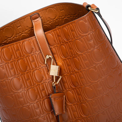 Lock Accessories Pure Colour Simple Design Classic Ladies Shoulder Bag Letter Print Large Capacity Ladies Handbag