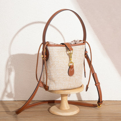 CH Summer New PP Grass Woven Handbag Holiday Phone Bag Women's Shoulder Bag
