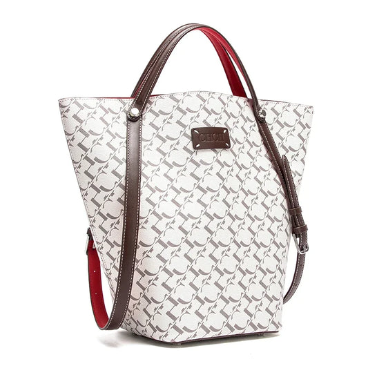 Adjustable Straps Textured Craftsmanship Meets Everyday Durability Elevate Urban Minimalism With Dual-Tone Leather Tote