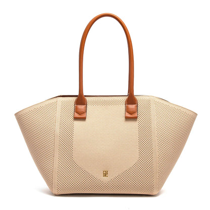 Women's Outdoor Storage Women's Tote Bag Summer New Fabric Hollow Design Large Capacity Beach Bag