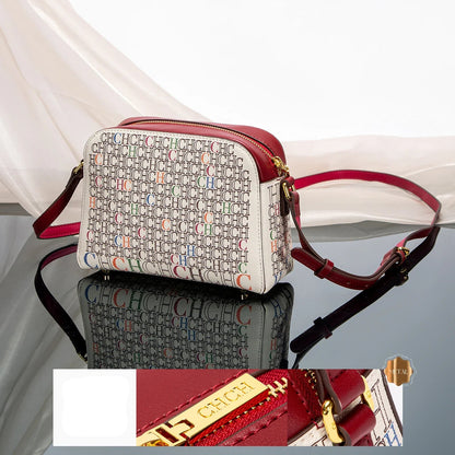 Classic Luxury Women's Handbag Square PVC Printed Shoulder Bag Fashionable Women's Designer Women's Bag