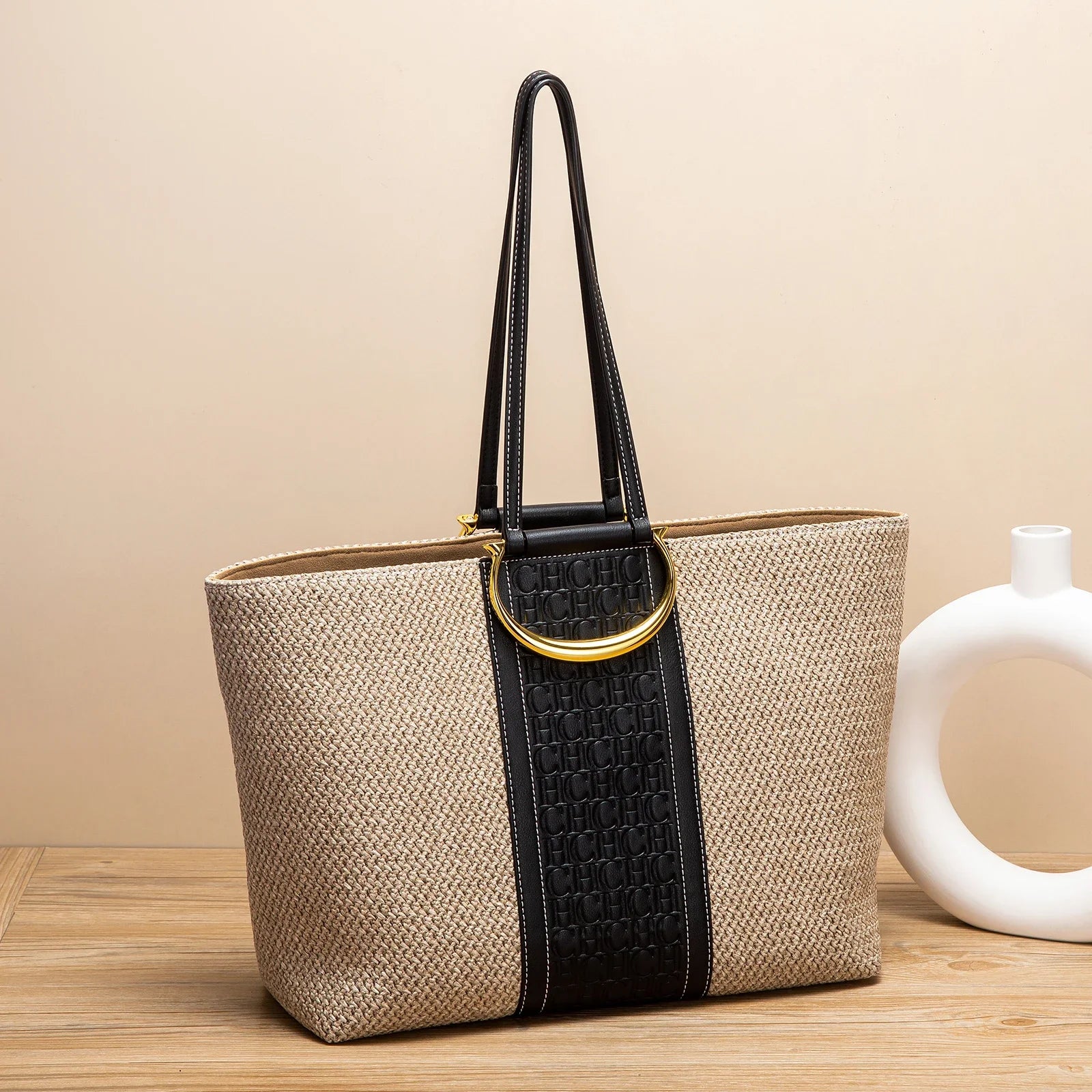 Women's Vacation Beach Bag Storage Bag Women's Tote Bag New Large Capacity Brand Grass Weaving High Quality Handbag
