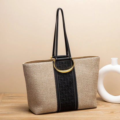 Women's Vacation Beach Bag Storage Bag Women's Tote Bag New Large Capacity Brand Grass Weaving High Quality Handbag
