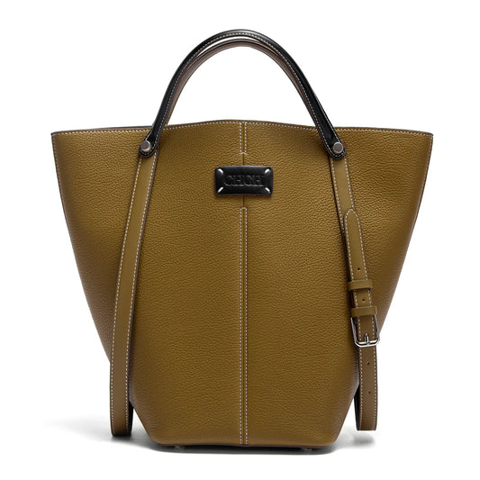 New Apricot Dual Use Handbag Simple Large Capacity Business Commuter Women's Tote Bag