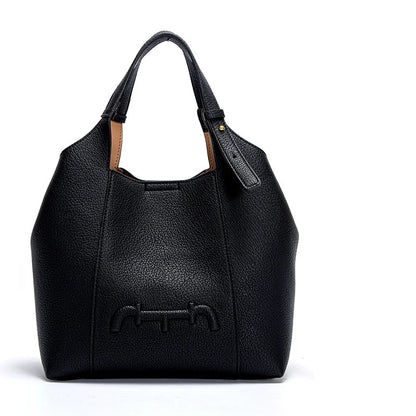 Retro Style Women's New 2024 Solid Color Shoulder Bag Versatile Commuter Women's Large Capacity Handbag