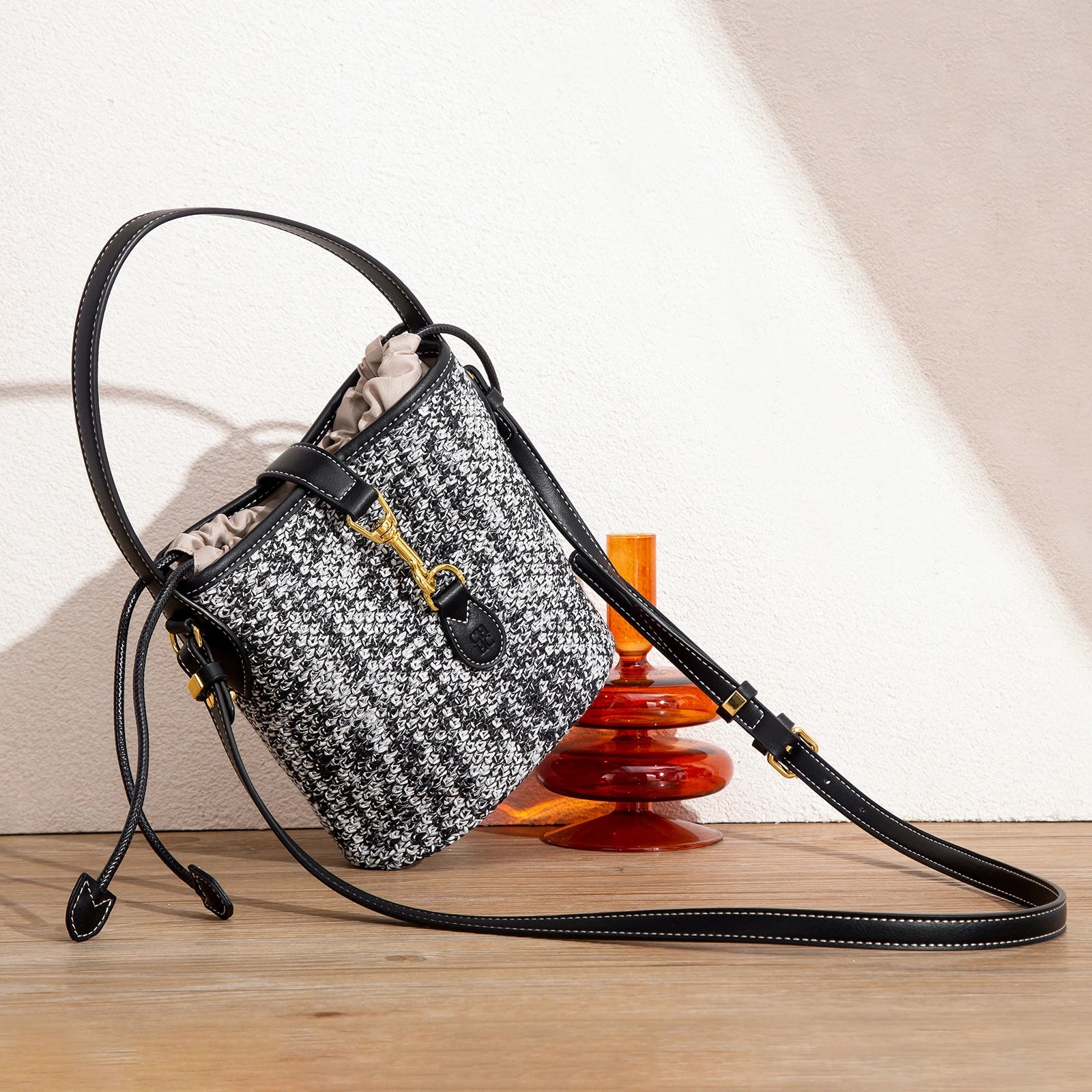 CH Summer New PP Grass Woven Handbag Holiday Phone Bag Women's Shoulder Bag
